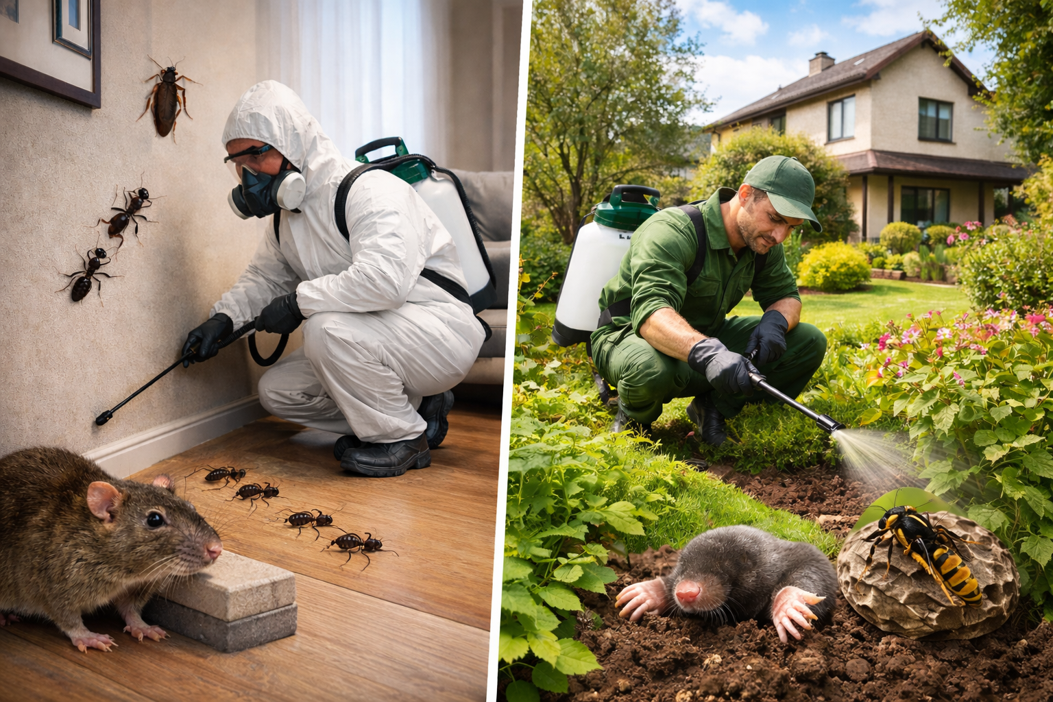 Désinsectisation & dératisation (habitations et espaces verts)